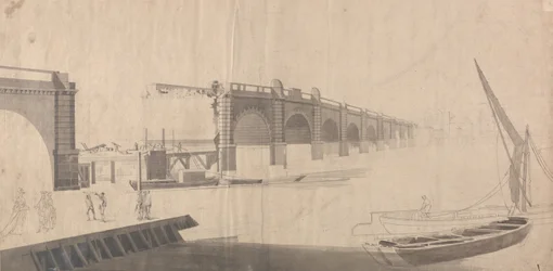 Westminster Bridge im Bau